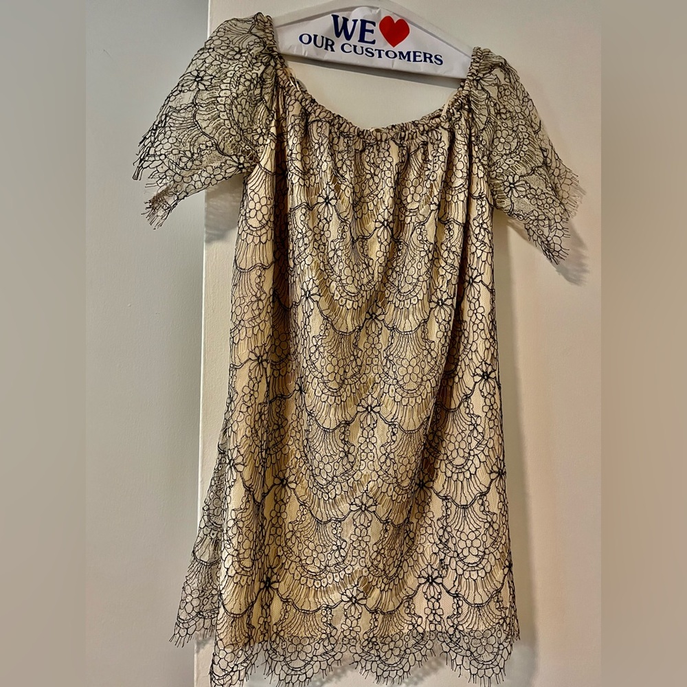 Cream lace dress